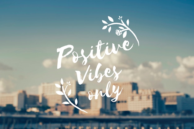 Foto gratuito concepto de inspiración solo de vibraciones positivas