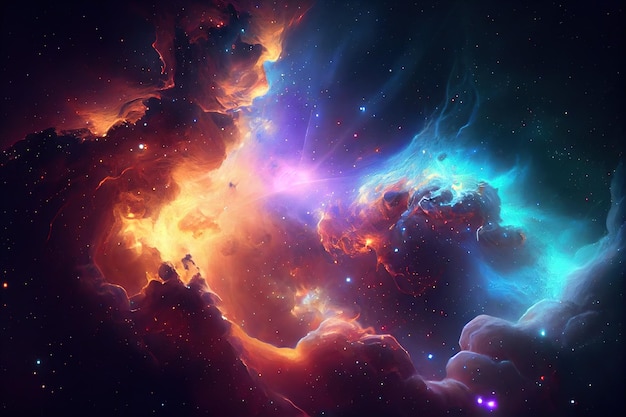Foto gratuito fondo de pantalla abstracto de nebulosa ultra detallado 4