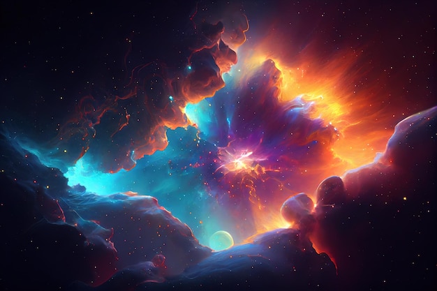 Foto gratuito fondo de pantalla abstracto de nebulosa ultra detallado 9