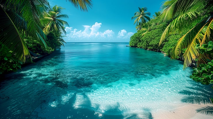 Foto gratuito vista de la playa y el paisaje natural impresionantes