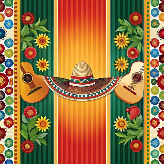 Foto una imagen colorida de una persona con un sombrero de paja en él