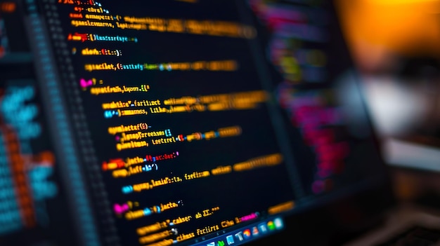 Foto programación en java en una interfaz digital