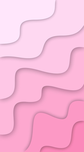 Free Photo abstract paper cut waves in shades of pink