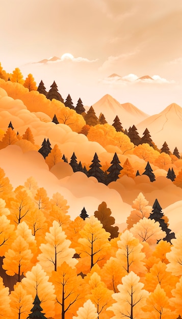 免費 Photo 秋季風景背景插圖