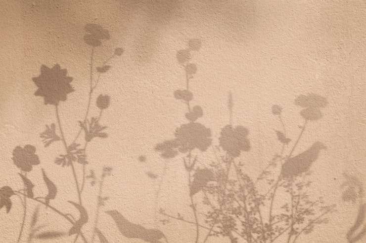 Free Photo background with floral field shadow