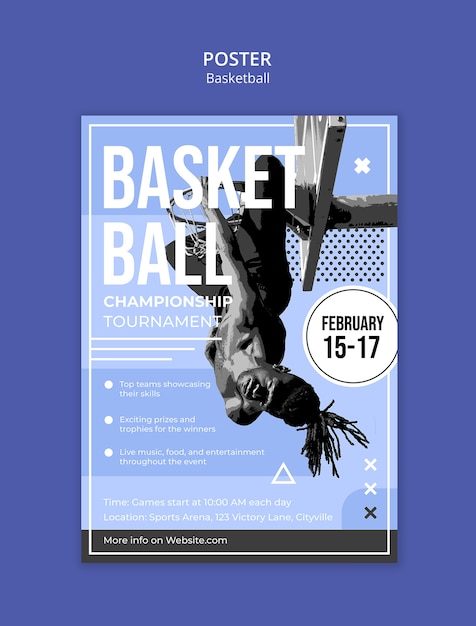 Free PSD basketball  template design