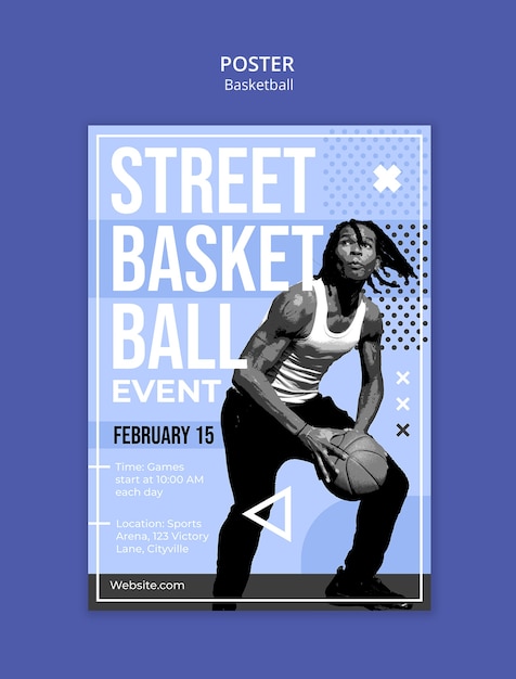 Free PSD basketball  template design