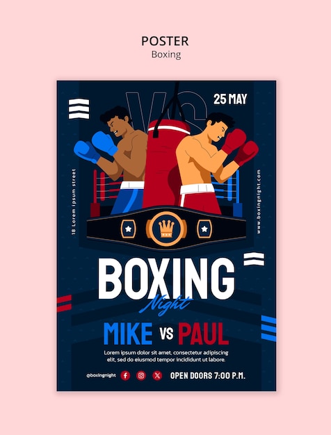 Free PSD boxing template design