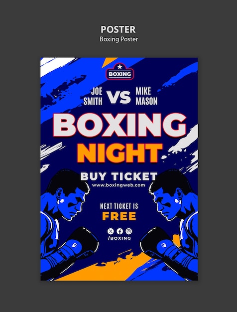 Free PSD boxing template design