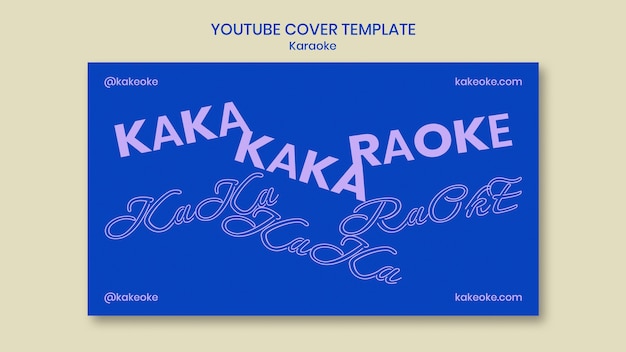 Free PSD karaoke party youtube cover template