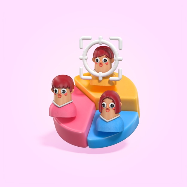 Free PSD target audience segmentation concept