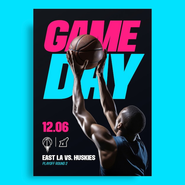 Free Vector basketball  poster template design