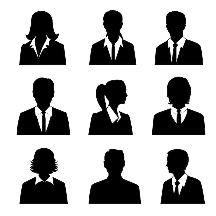 Free Vector business avatars set 