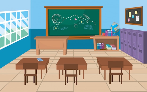 ฟรี Vector ห้องเรียนของโรงเรียน