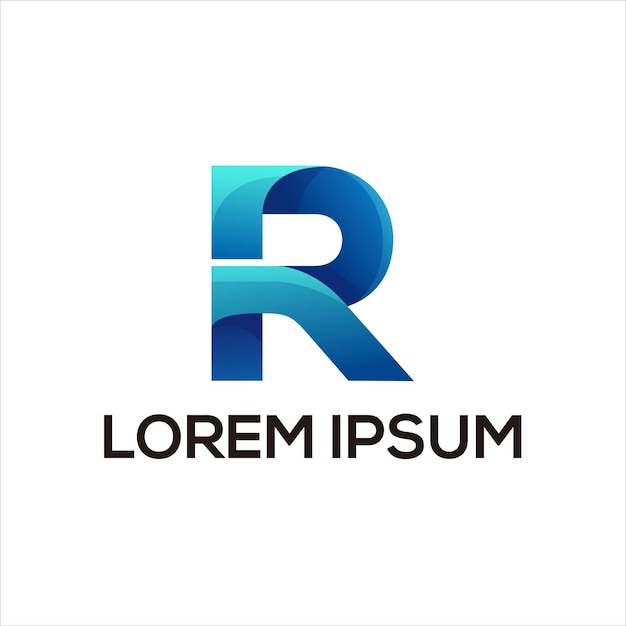Free Vector colorful letter r gradient logo