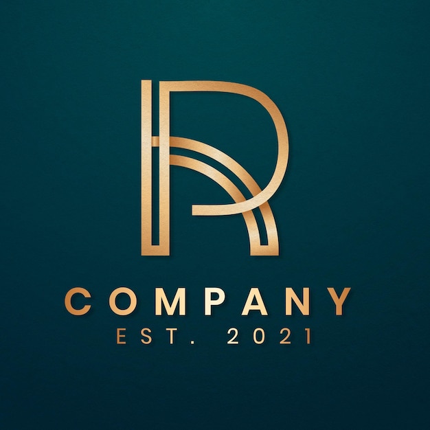 Free Vector elegant business logo  with r letter design