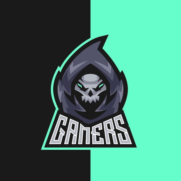 Free Vector esports gaming skull mascot logo