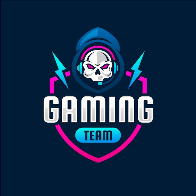 Free Vector flat design gaming logo