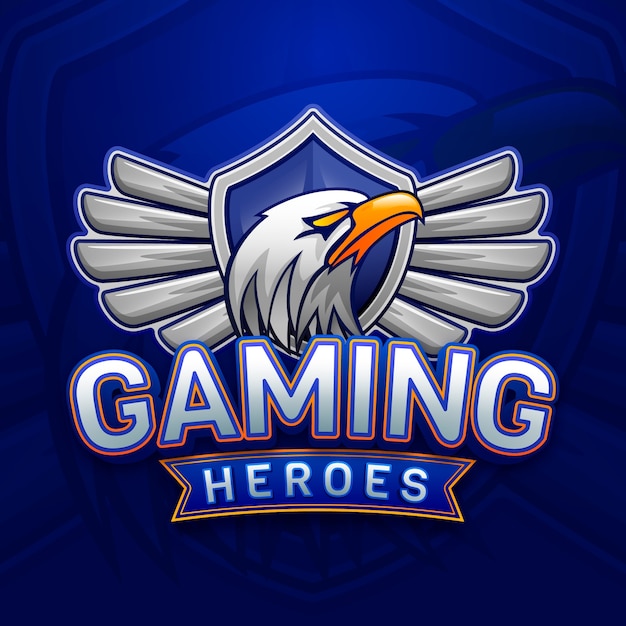 Free Vector flat design gaming logo