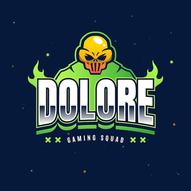 Free Vector flat design gaming logo