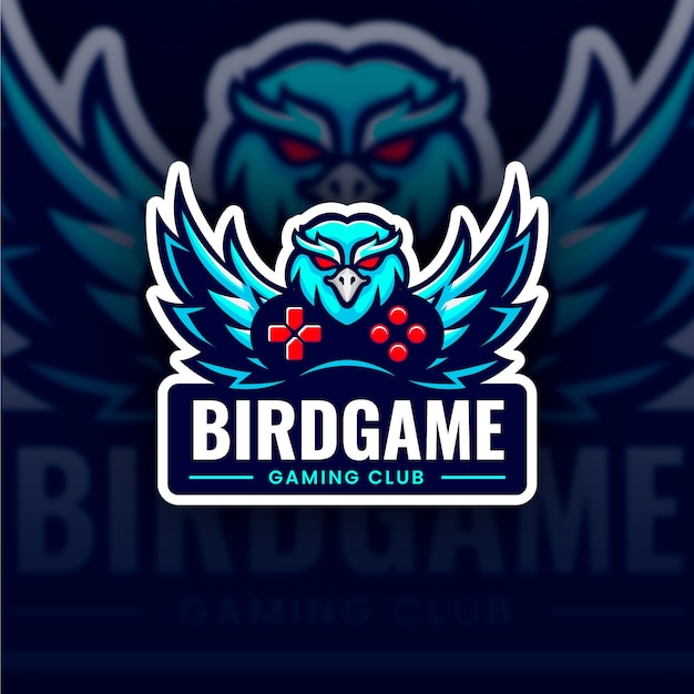 Free Vector flat design gaming logo