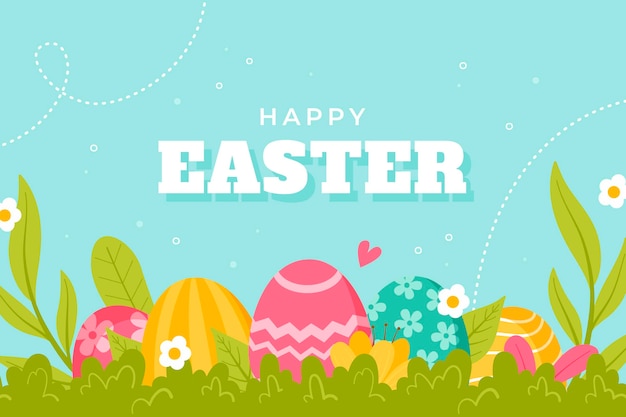 Free Vector flat easter background