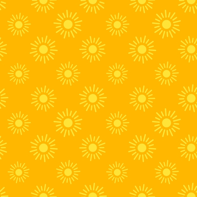 Free Vector flat sun icons seamless pattern for apps and web sites backgrounds
