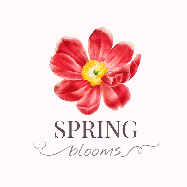 Free Vector flower brand logo template