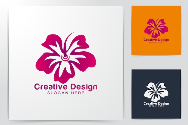 Free Vector flower logo ideas. inspiration logo design. template vector illustration. isolated on white background