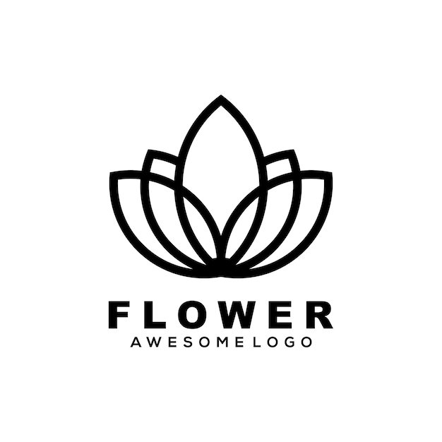 Free Vector flower silhouette logo