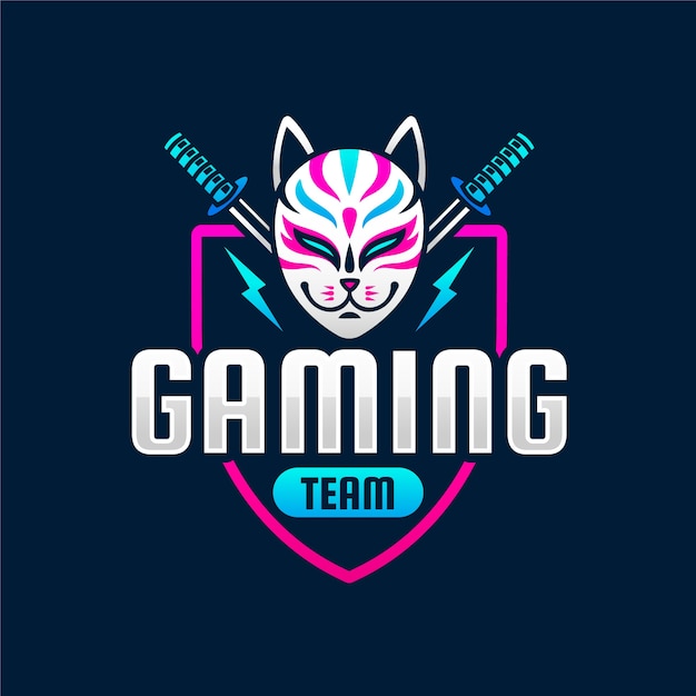 Free Vector gradient gaming logo template