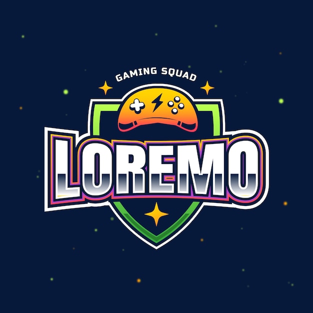 Free Vector gradient gaming logo template