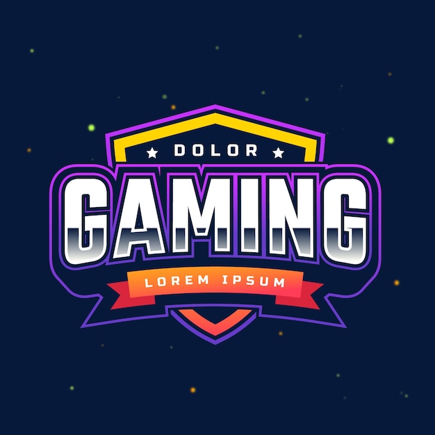 Free Vector gradient gaming logo template