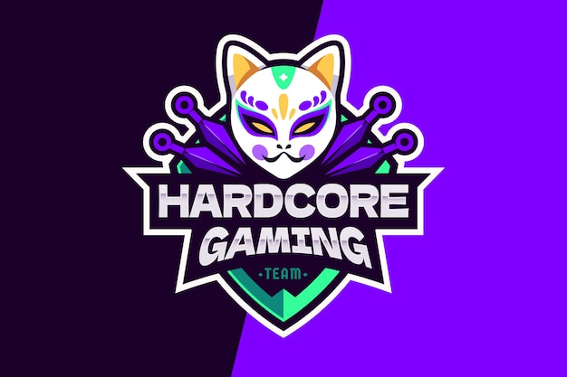 Free Vector gradient gaming logo template
