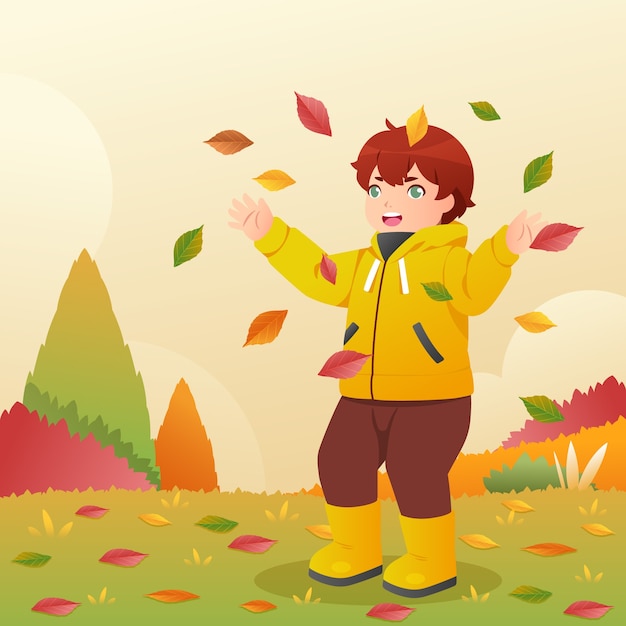 ฟรี Vector ภาพประกอบไล่ระดับสีส าหรับการเฉลิมฉลองฤดูใบไม้ร่วง