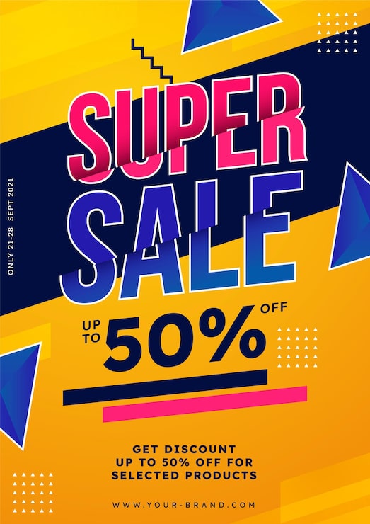 Free Vector gradient sale poster
