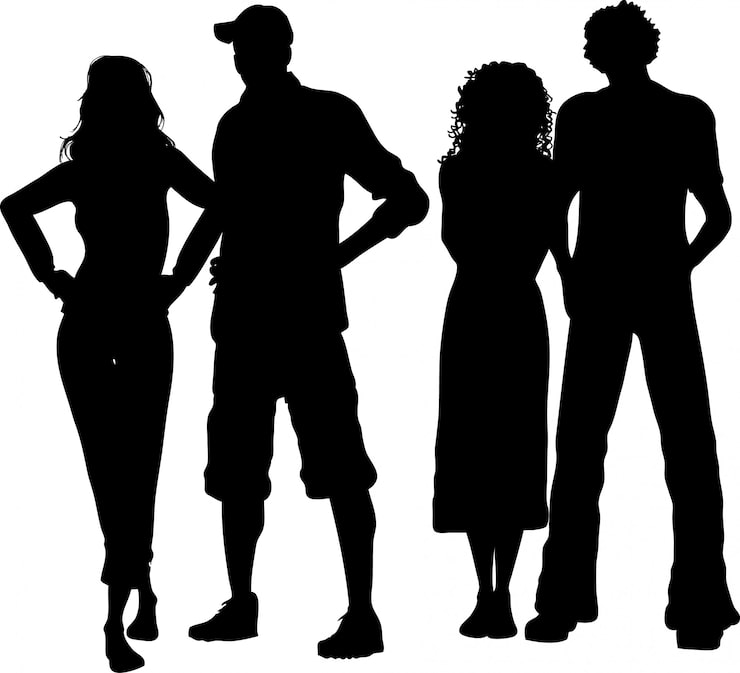 Free Vector group of friends