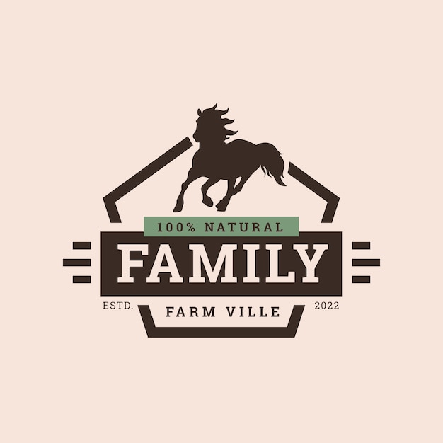 Free Vector hand drawn flat design farmers market logo