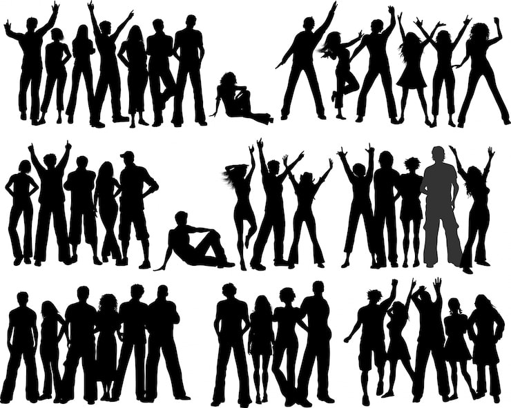Free Vector huge selection of crowds of people