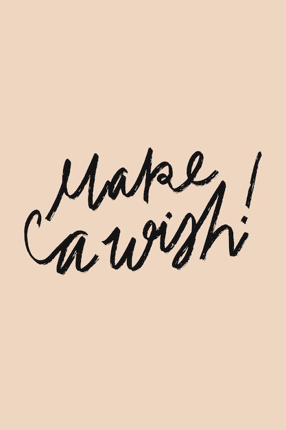 Free Vector make a wish minimal card 