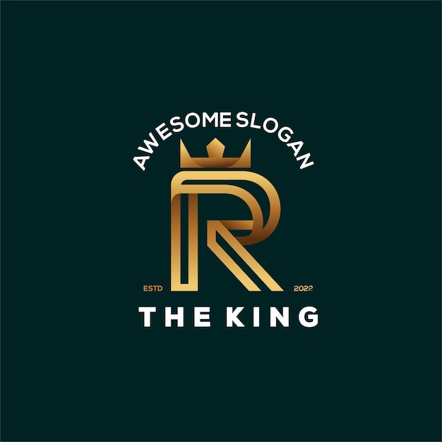 Free Vector r letter gradient luxury logo design