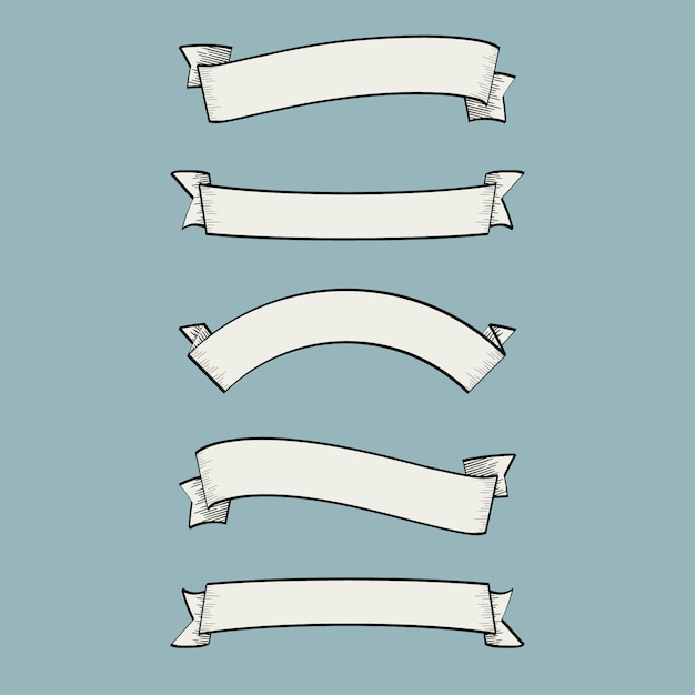 Free Vector simple ribbons collection