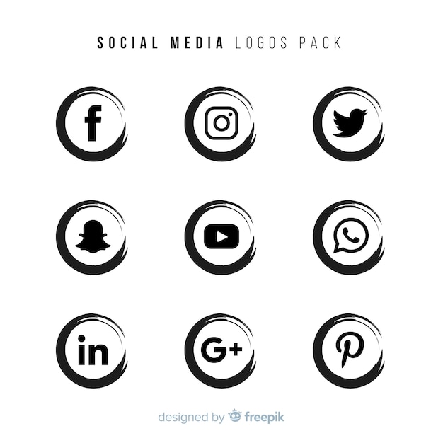 Free Vector social media logo collection