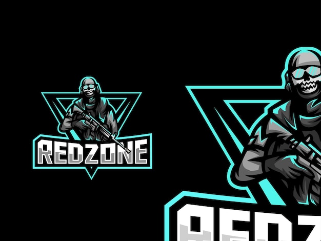 Free Vector soldier mascot esport gaming logo vector