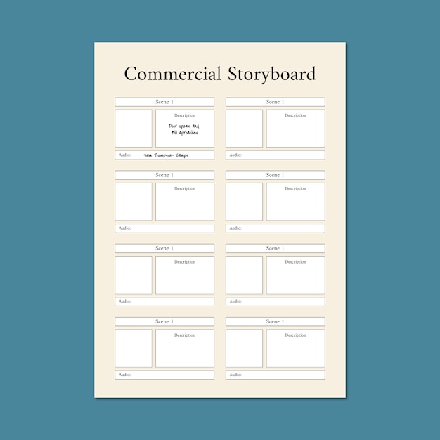 Free Vector storyboard design template