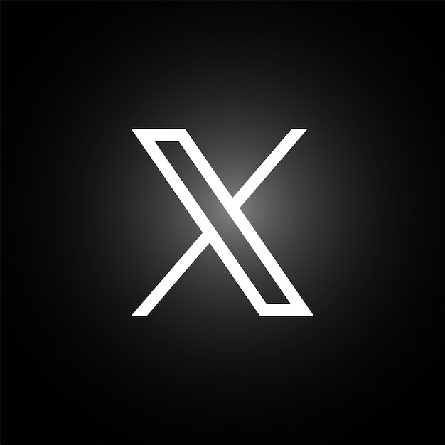 Free Vector twitter app new logo x on black background