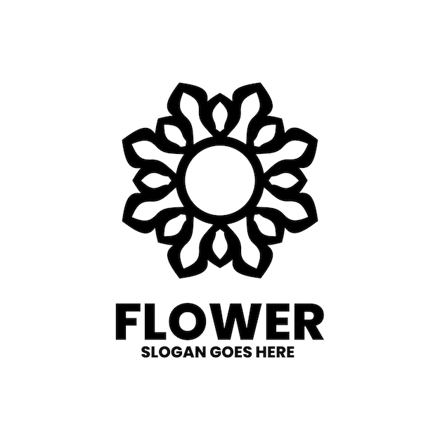Free Vector vector illustration flower flat logo