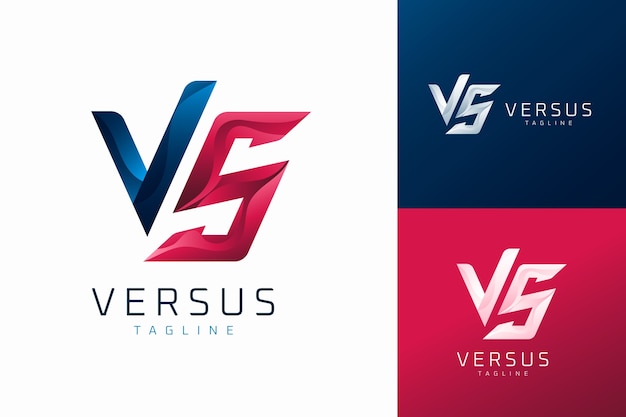 Free Vector versus logo template design