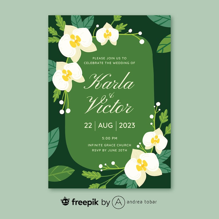 Wedding invitation card