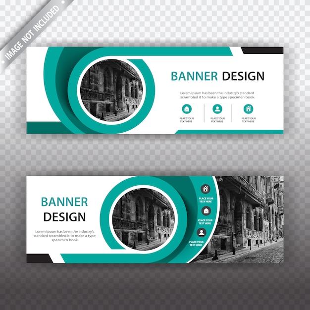 Free Vector white and green banner design